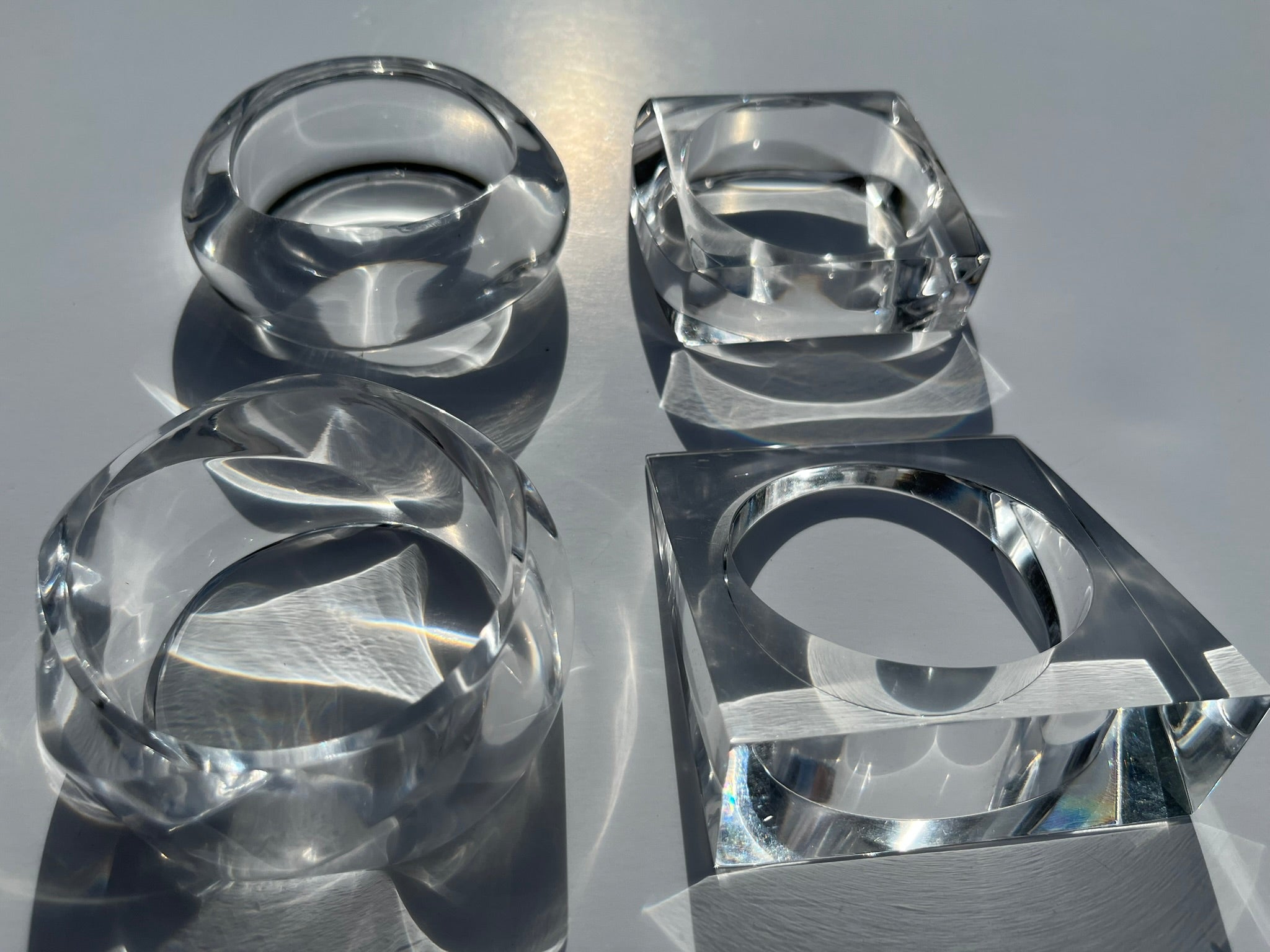 Drama-Handmade Lucite Stacking Bracelet Set | 4-Piece