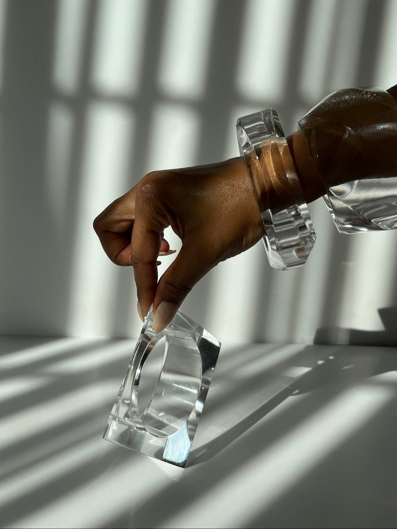 Drama-Handmade Lucite Stacking Bracelet Set | 4-Piece